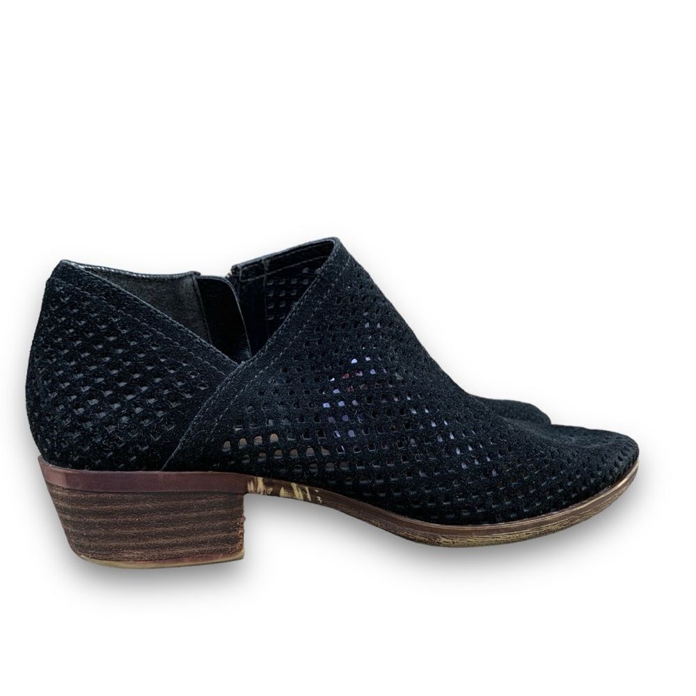 Lucky Brand Black Suede Mesh Ankle Booties Boots Shoes Women’s size 7.5 - Picture 4 of 15